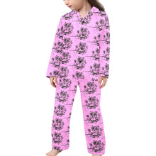 Load image into Gallery viewer, Little Girls' V-Neck Long Pajama Set