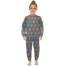 Load image into Gallery viewer, Little Girls' Crew Neck Long Pajama Set