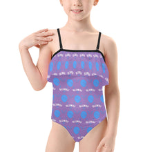 Load image into Gallery viewer, Kids' Spaghetti Strap Ruffle Swimsuit