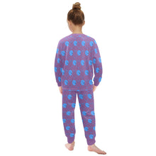 Load image into Gallery viewer, Little Girls' Crew Neck Long Pajama Set