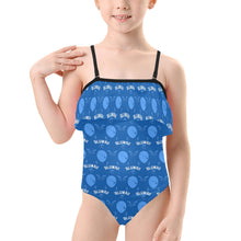 Load image into Gallery viewer, Kids' Spaghetti Strap Ruffle Swimsuit