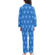 Load image into Gallery viewer, Big Girls' V-Neck Long Pajama Set