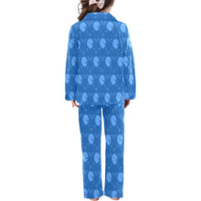 Load image into Gallery viewer, Little Girls' V-Neck Long Pajama Set