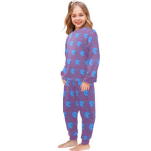 Load image into Gallery viewer, Little Girls' Crew Neck Long Pajama Set