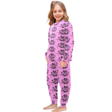 Load image into Gallery viewer, Little Girls' Crew Neck Long Pajama Set