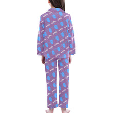 Load image into Gallery viewer, Big Girls' V-Neck Long Pajama Set