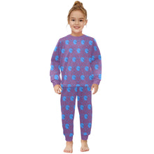 Load image into Gallery viewer, Little Girls' Crew Neck Long Pajama Set