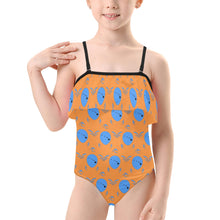 Load image into Gallery viewer, Kids' Spaghetti Strap Ruffle Swimsuit
