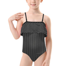 Load image into Gallery viewer, Kids' Spaghetti Strap Ruffle Swimsuit
