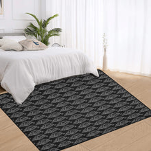 Load image into Gallery viewer, Bluwaii Area Rug with Black Binding 7'x5'