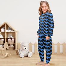 Load image into Gallery viewer, Little Girls' Crew Neck Long Pajama Set