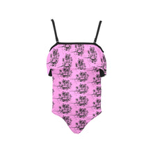Load image into Gallery viewer, Kids' Spaghetti Strap Ruffle Swimsuit