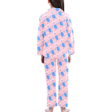 Load image into Gallery viewer, Big Girls' V-Neck Long Pajama Set