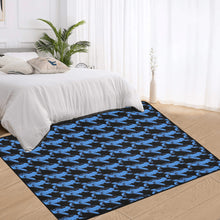 Load image into Gallery viewer, Bluwaii Area Rug with Black Binding 7'x5'