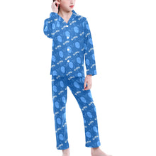 Load image into Gallery viewer, Big Girls' V-Neck Long Pajama Set