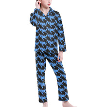 Load image into Gallery viewer, Big Girls' V-Neck Long Pajama Set