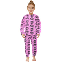 Load image into Gallery viewer, Little Girls' Crew Neck Long Pajama Set