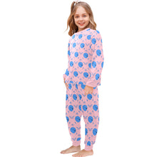 Load image into Gallery viewer, Little Girls' Crew Neck Long Pajama Set