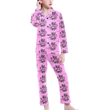 Load image into Gallery viewer, Big Girls' V-Neck Long Pajama Set