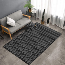 Load image into Gallery viewer, Bluwaii Area Rug with Black Binding 7'x5'