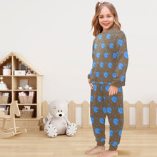 Load image into Gallery viewer, Little Girls' Crew Neck Long Pajama Set