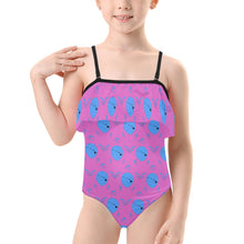 Load image into Gallery viewer, Kids' Spaghetti Strap Ruffle Swimsuit