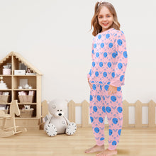 Load image into Gallery viewer, Little Girls' Crew Neck Long Pajama Set