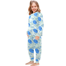 Load image into Gallery viewer, Little Girls' Crew Neck Long Pajama Set