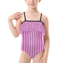 Load image into Gallery viewer, Kids' Spaghetti Strap Ruffle Swimsuit
