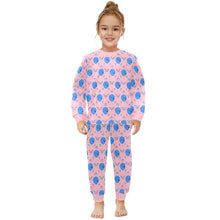 Load image into Gallery viewer, Little Girls' Crew Neck Long Pajama Set