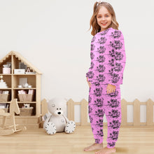 Load image into Gallery viewer, Little Girls' Crew Neck Long Pajama Set