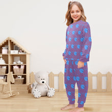 Load image into Gallery viewer, Little Girls' Crew Neck Long Pajama Set