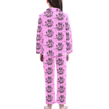 Load image into Gallery viewer, Big Girls' V-Neck Long Pajama Set