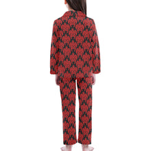 Load image into Gallery viewer, Big Girls' V-Neck Long Pajama Set