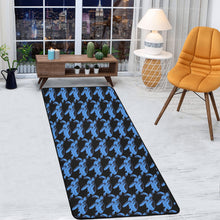 Load image into Gallery viewer, Bluwaii Area Rug with Black Binding 7'x3'3''