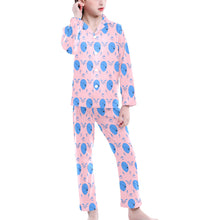 Load image into Gallery viewer, Big Girls' V-Neck Long Pajama Set