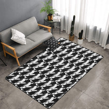 Load image into Gallery viewer, Bluwaii Area Rug with Black Binding 7'x5'