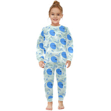 Load image into Gallery viewer, Little Girls' Crew Neck Long Pajama Set