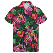 Load image into Gallery viewer, Summer Button Down Tropical Fruit Floral Hawaiian Shirt for Men