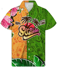 Load image into Gallery viewer, Men's Tropical Hawaiian Print Casual Tops Summer Short Sleeve Oversize Shirt