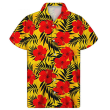 Load image into Gallery viewer, Summer Button Down Tropical Fruit Floral Hawaiian Shirt for Men