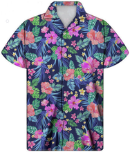 Load image into Gallery viewer, Tropical Floral Hawaiian Design Short Sleeve Shirt for Men