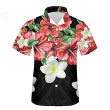 Load image into Gallery viewer, Tropical Hawaiian Floral Print Summer Cuban Guayabera Button Down Shirt for Men