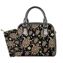 Load image into Gallery viewer, Turquoise Tribal Sea Turtle Hawaiian Shoulder Handbags for Women