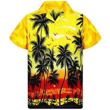Load image into Gallery viewer, Button Down Palm Tree Printed Beach Wear/Aloha Shirt For Men