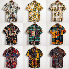 Load image into Gallery viewer, Summer Floral Loose Baggy Holiday Beach Short Sleeve Aloha Shirt for Men