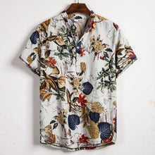 Load image into Gallery viewer, Summer Floral Loose Baggy Holiday Beach Short Sleeve Aloha Shirt for Men