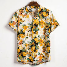 Load image into Gallery viewer, Summer Floral Loose Baggy Holiday Beach Short Sleeve Aloha Shirt for Men