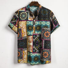 Load image into Gallery viewer, Summer Floral Loose Baggy Holiday Beach Short Sleeve Aloha Shirt for Men