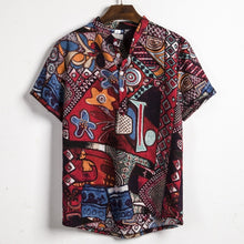 Load image into Gallery viewer, Summer Floral Loose Baggy Holiday Beach Short Sleeve Aloha Shirt for Men